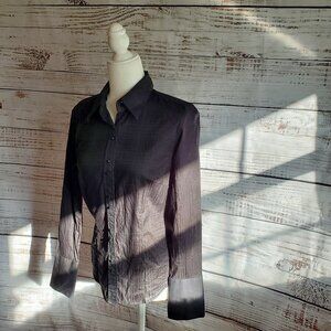 Robert Graham Size Small Black Long Sleeve Blouse